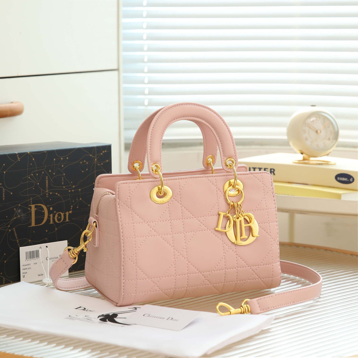 Dior Lady-Style Handbag  "Blush Pink"