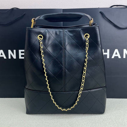 Chanel two-tone leather Hobo Bag "Black"