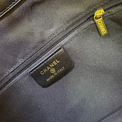 Chanel two-tone leather Hobo Bag "Black"