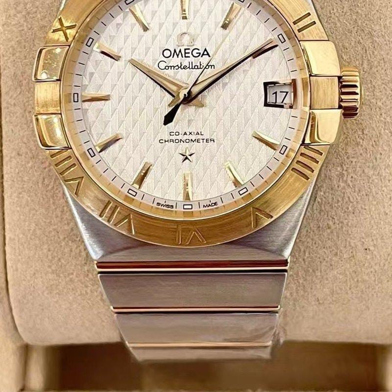 Omega Constellation Co-Axial Chronometer Watch "Silver/Gold"