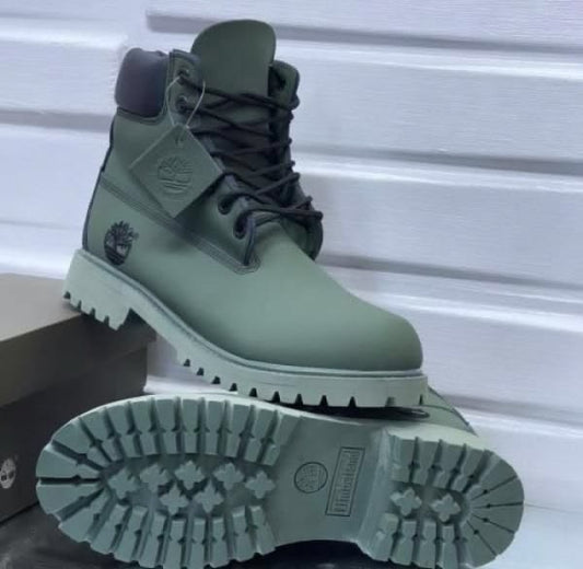 Timberland Olive Green Lace-Up Boots
