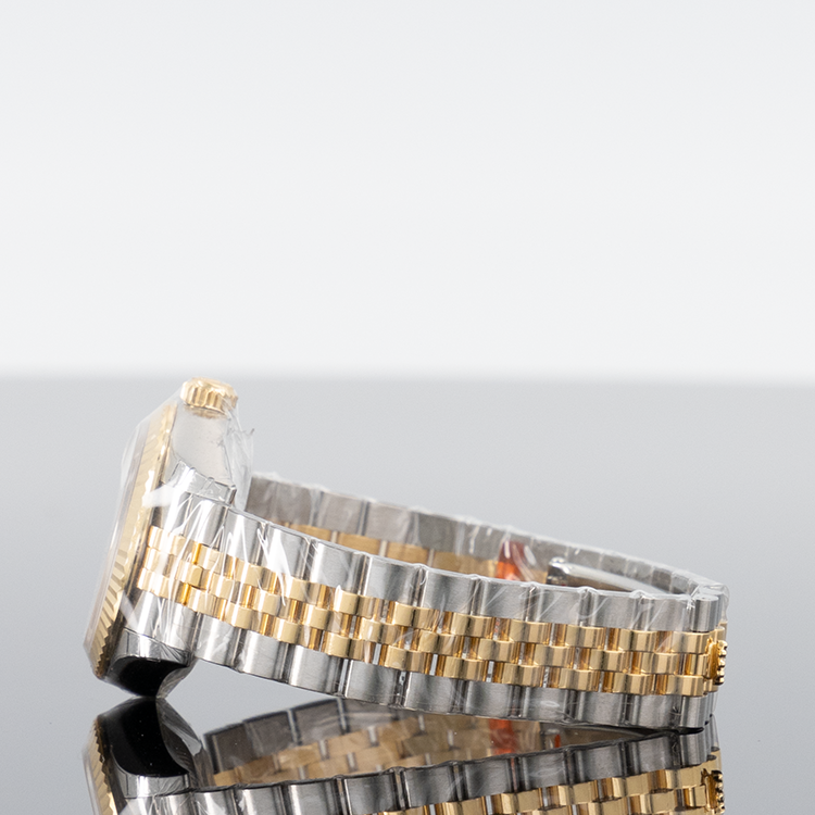 Rolex Lady Datejust 28mm Steel and Yellow Gold Fluted Mother of Pearl Dial 279173