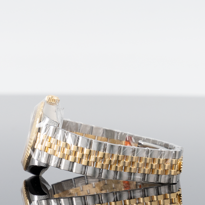 Rolex Lady Datejust 28mm Steel and Yellow Gold Fluted Mother of Pearl Dial 279173