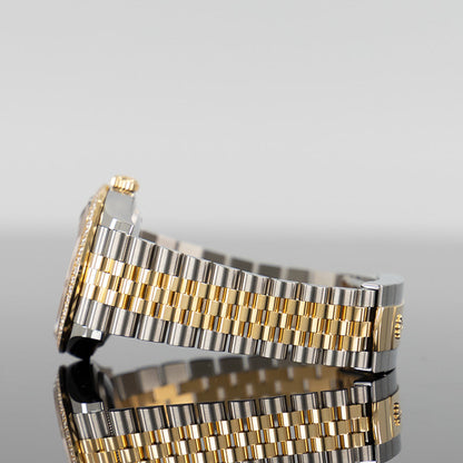 Rolex Datejust 36mm Steel and Yellow Gold Black Diamond Dial 126283RBR