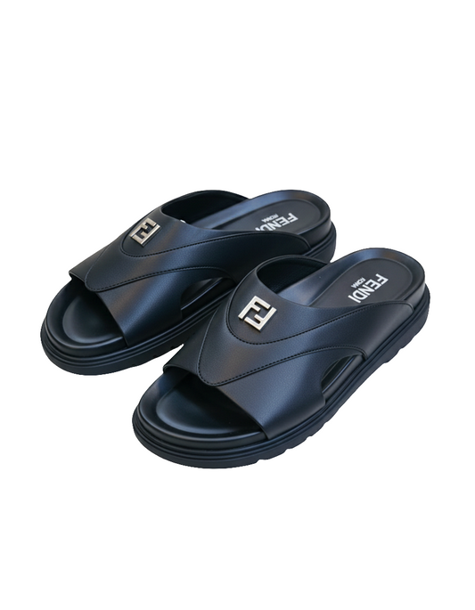 Fendi Squared FF Slides - Sandals