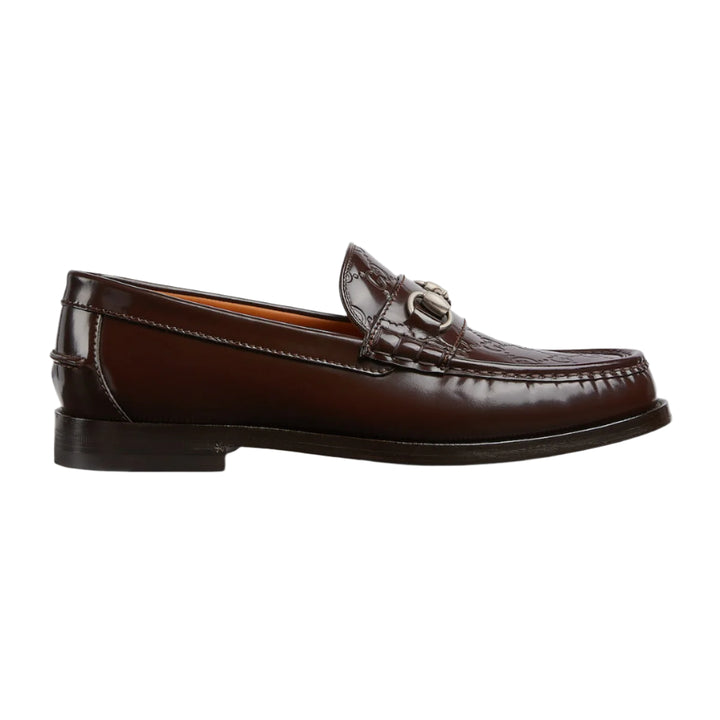 Classic Gucci horsebit mens burgendy Loafers