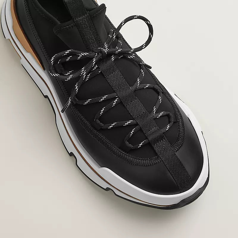 Hermes Men's Urban Trek Chunky Platform Sneakers - Black