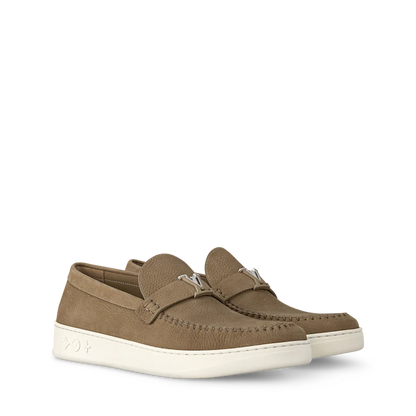 Louis Vuitton Suede LV Initials Loafer Sneakers – Beige / Taupe