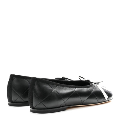 Chanel Cambon Quilted Leather Ballet Flats