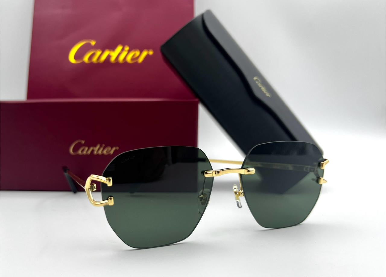 Cartier Rimless Square Sunglasses.
