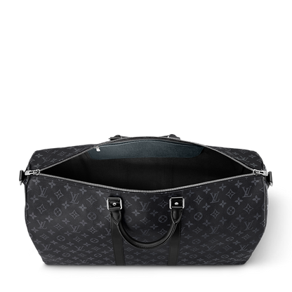 LV Black Graphite Printed Canvas Travel Bag