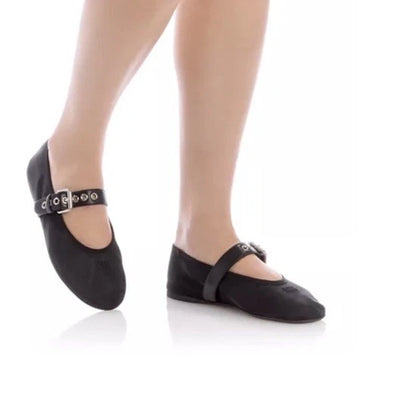 Miu Miu Black Buckle Mary Jane Flats