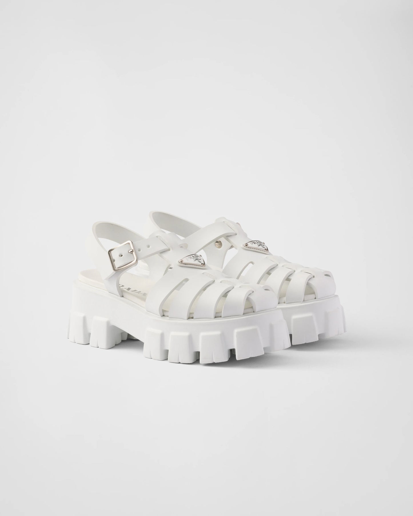 Prada Monolith Women's white Sandals