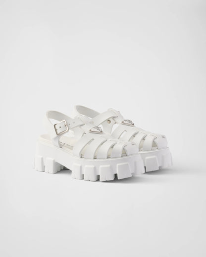 Prada Monolith Women's white Sandals