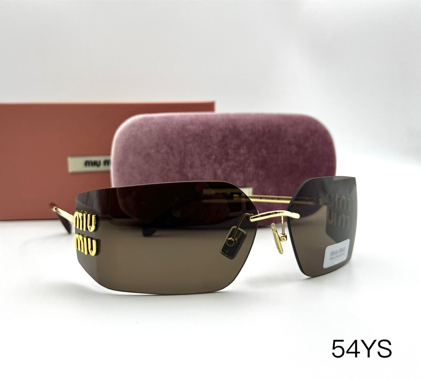 Miu Miu 54YS Rimless Oversized Sunglasses