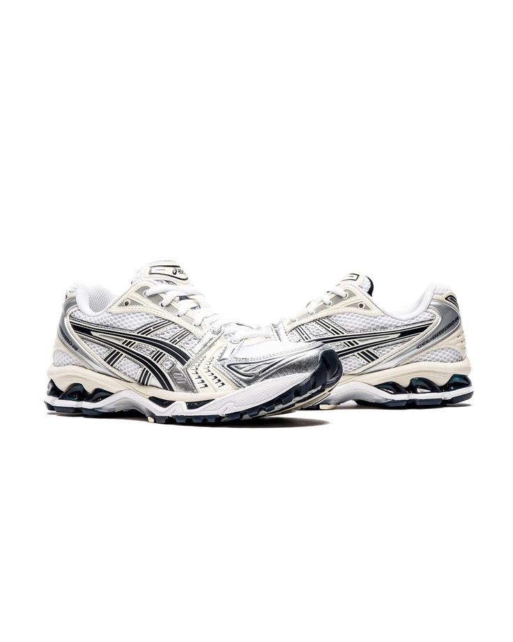 ASICS GEL-KAYANO 14 – White/Silver/Navy Sneakers