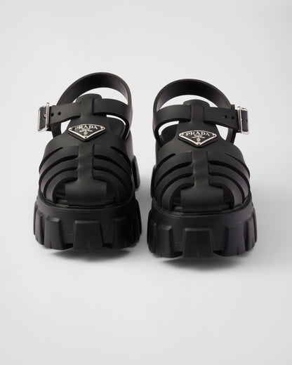 Prada Monolith Women's Black Sandals