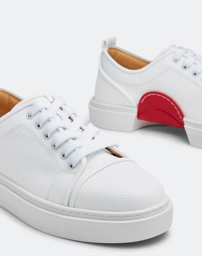 Christian Louboutin White Leather Low-Top Sneakers