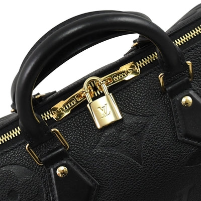 Louis Vuitton-Inspired Black Monogram Boston Bag