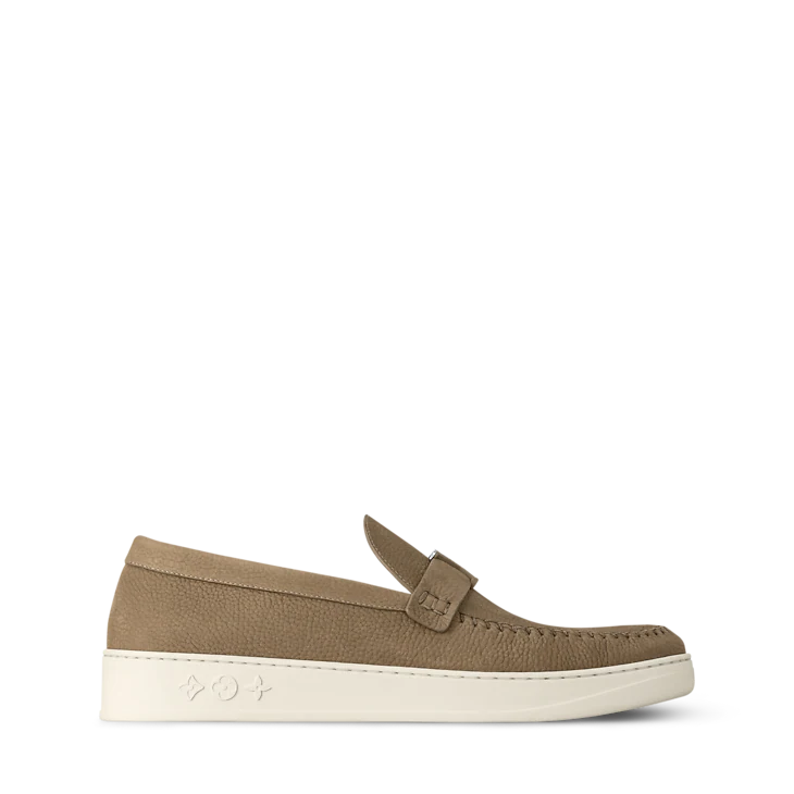 Louis Vuitton Suede LV Initials Loafer Sneakers – Beige / Taupe