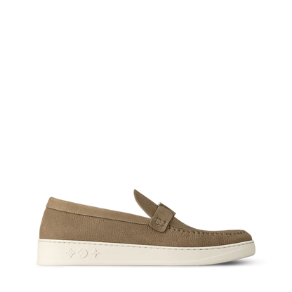Louis Vuitton Suede LV Initials Loafer Sneakers – Beige / Taupe