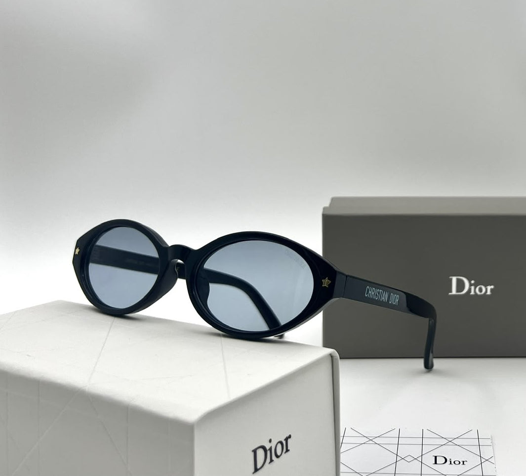Christian Dior Vintage Oval Sunglasses – Classic Black