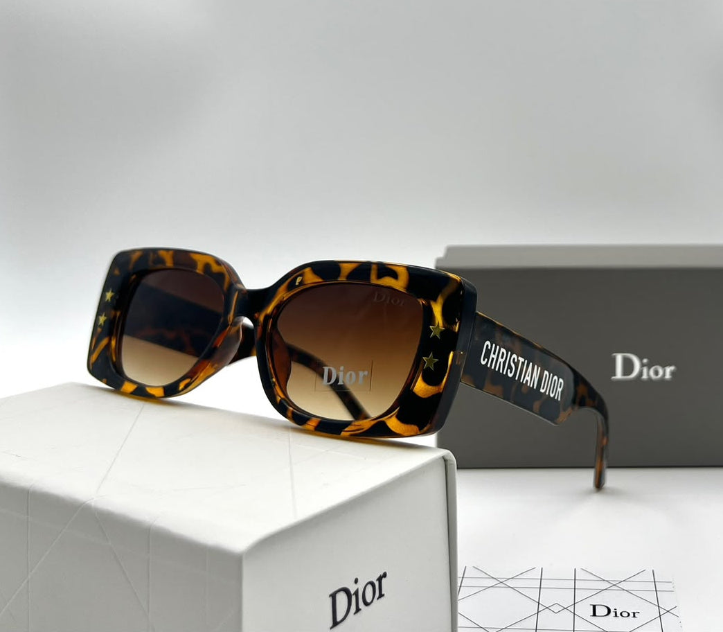 Christian Dior Bold Tortoiseshell Square Sunglasses