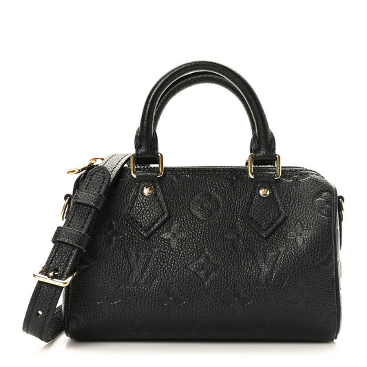 Louis Vuitton speedy-Inspired Black Monogram Satchel