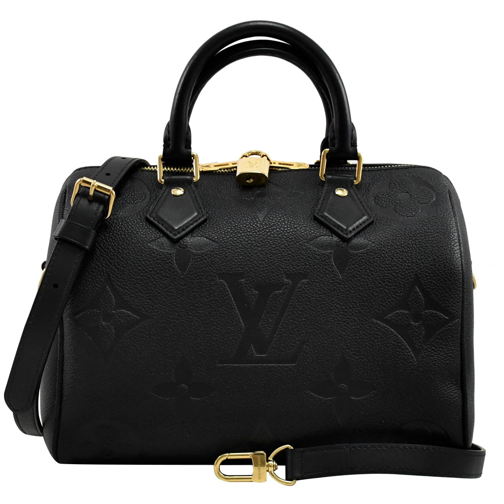 Louis Vuitton-Inspired Black Monogram Boston Bag