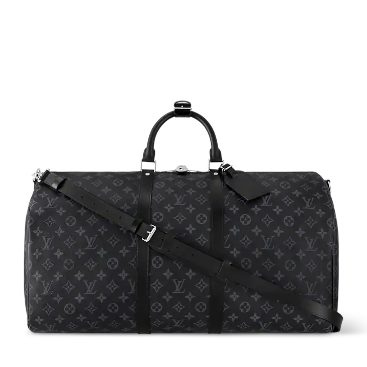 LV Black Graphite Printed Canvas Travel Bag