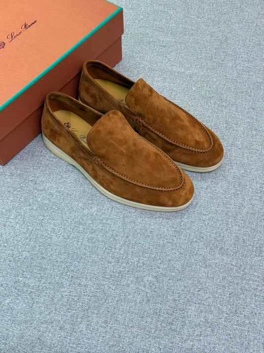 Loro Piana-Inspired Cognac Suede Loafers