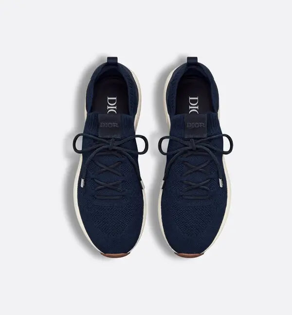 Christian Dior Men's Navy Blue Knit Sneakers