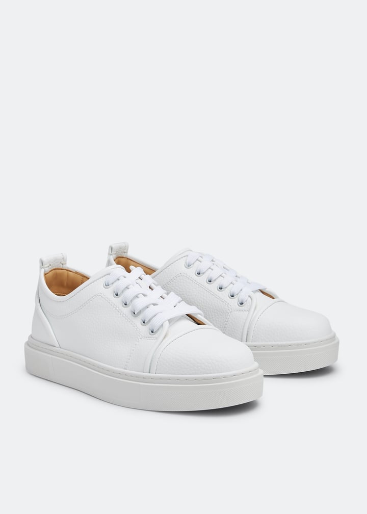 Christian Louboutin White Leather Low-Top Sneakers