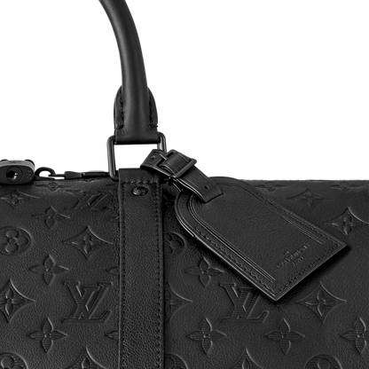 "LOUIS VUITTON Duffel All-Black Travel Bag