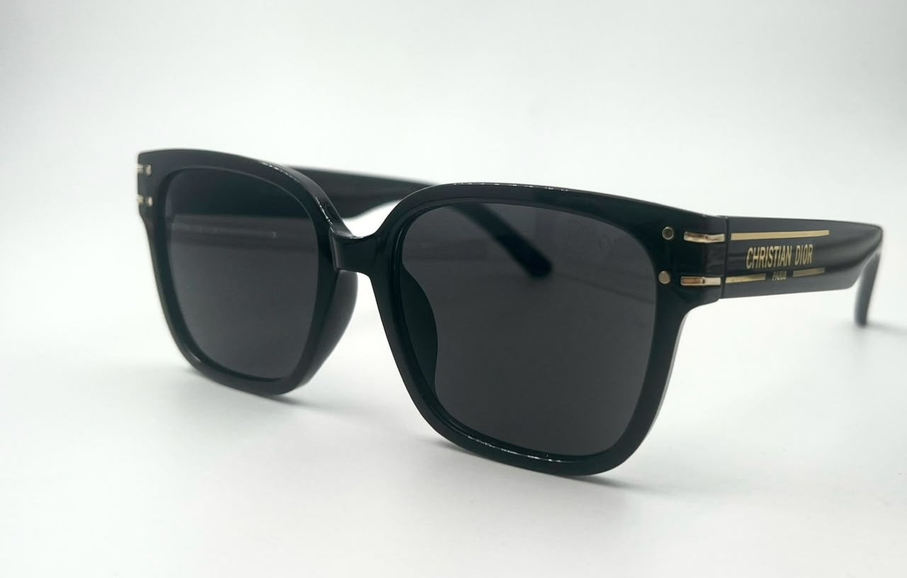 Christian Dior Style Black Square Frame Sunglasses for men