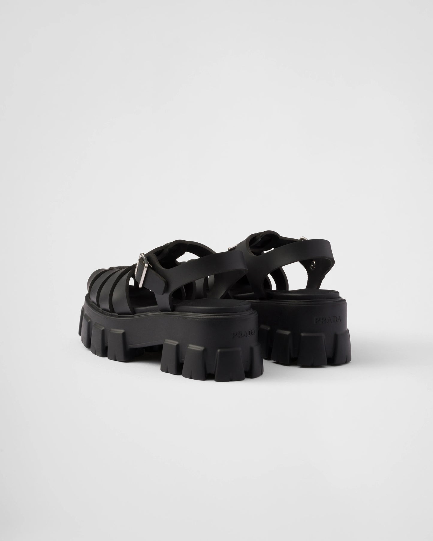 Prada Monolith Women's Black Sandals