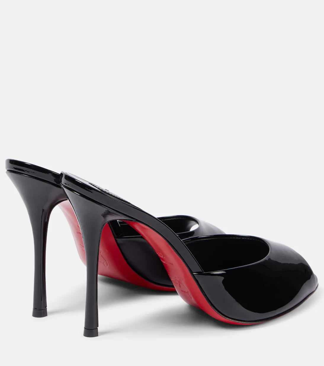 Christian Louboutin Me Dolly Women's Black Patent Leather Mule Sandals