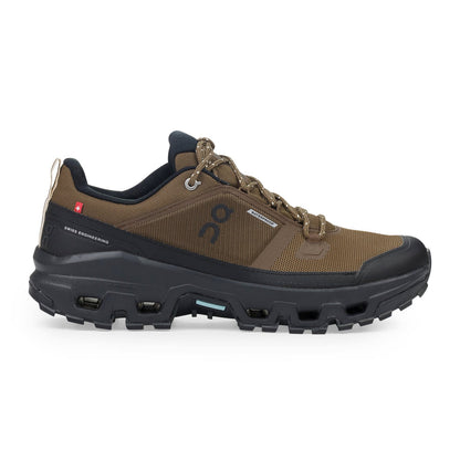 On Cloudrock low Waterproof Hiking Shoes – Olive / Black