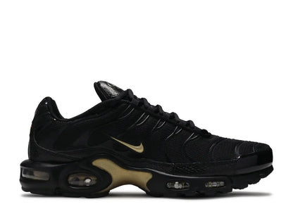 Nike Air Max Plus TN Sneakers – Triple Black Gold Swoosh