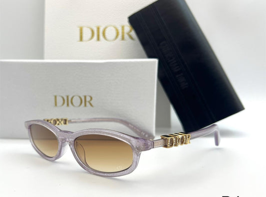 Christian Dior Lilac Glitter Oval Sunglasses