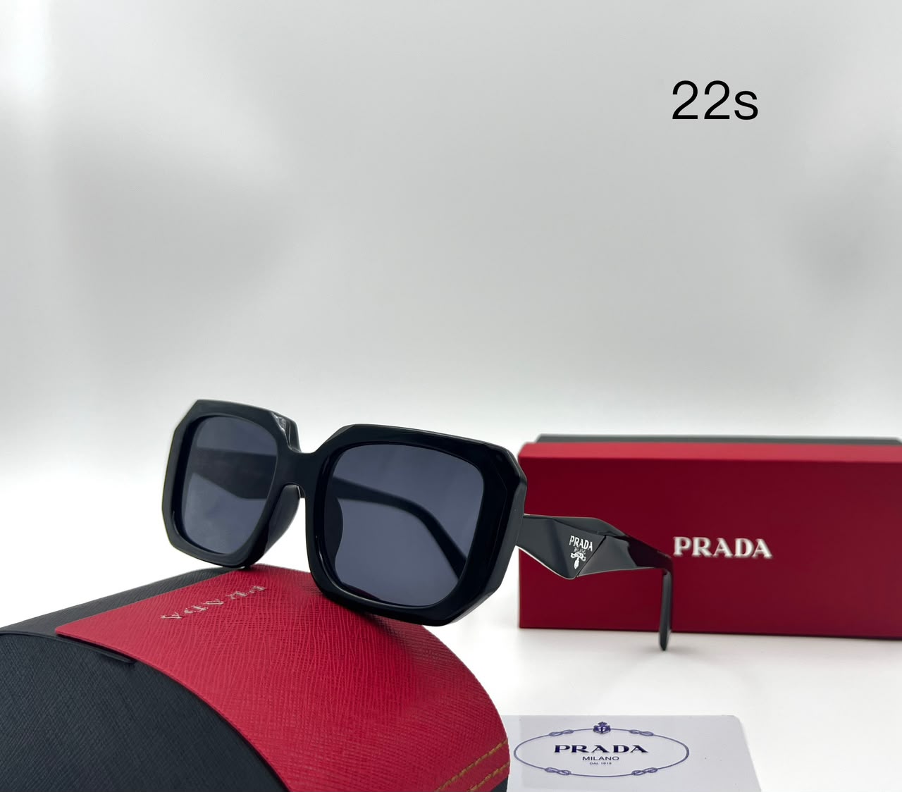 Prada Oversized Square Frame Sunglasses–All-Black