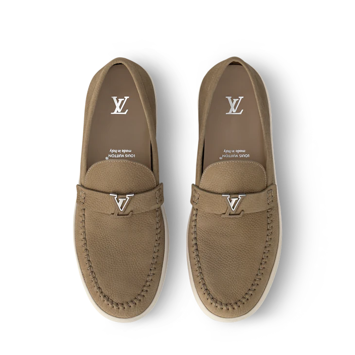 Louis Vuitton Suede LV Initials Loafer Sneakers – Beige / Taupe