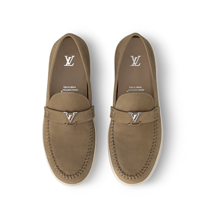 Louis Vuitton Suede LV Initials Loafer Sneakers – Beige / Taupe