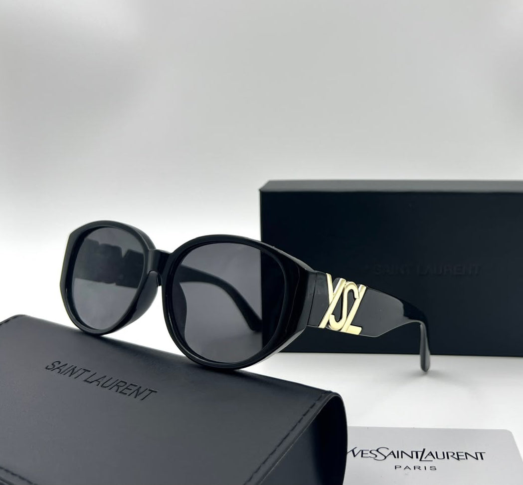 Saint Laurent Classic Black Oval Sunglasses