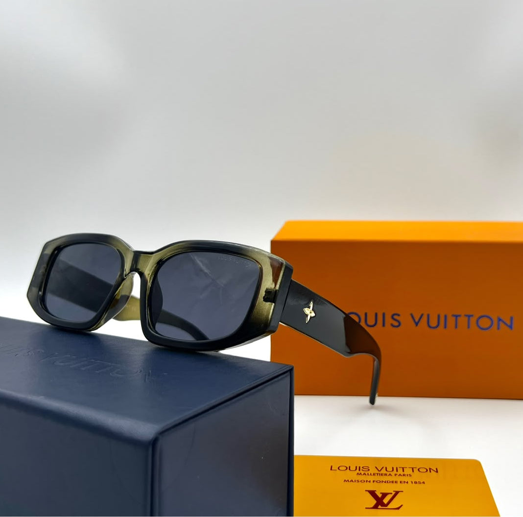 Louis Vuitton Two-Tone Rectangle Sunglasses – Olive & Black