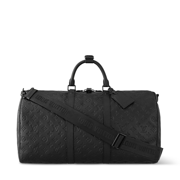 "LOUIS VUITTON Duffel All-Black Travel Bag