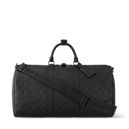 "LOUIS VUITTON Duffel All-Black Travel Bag