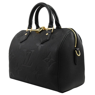 Louis Vuitton-Inspired Black Monogram Boston Bag