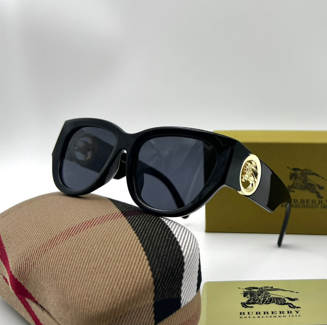Burberry Bold Cat-Eye Sunglasses (glossy black)