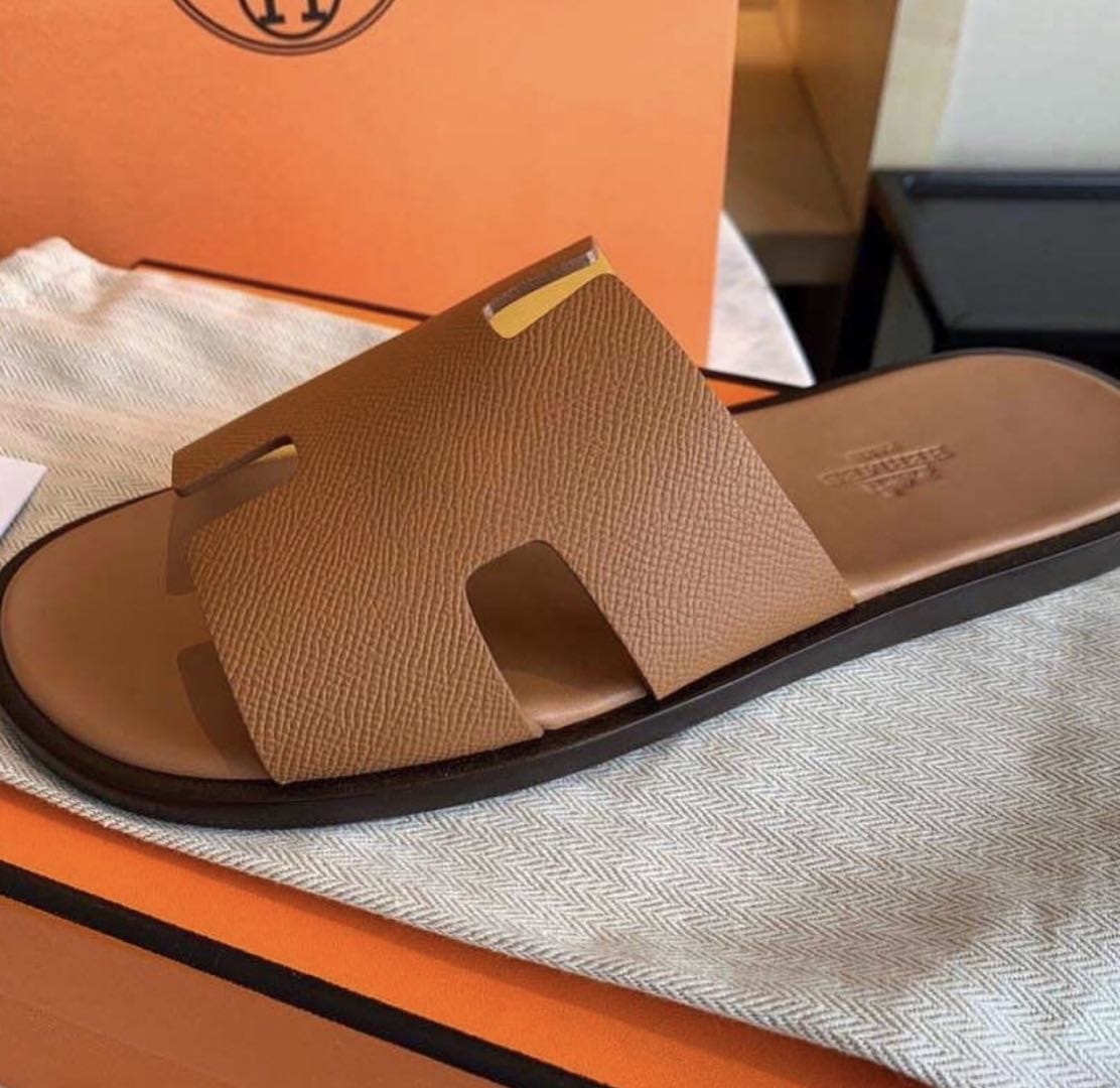 Hermès Izmir Sandal – Gold Epsom Calfskin men's